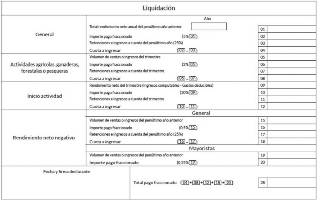 liquidacion modelo 130