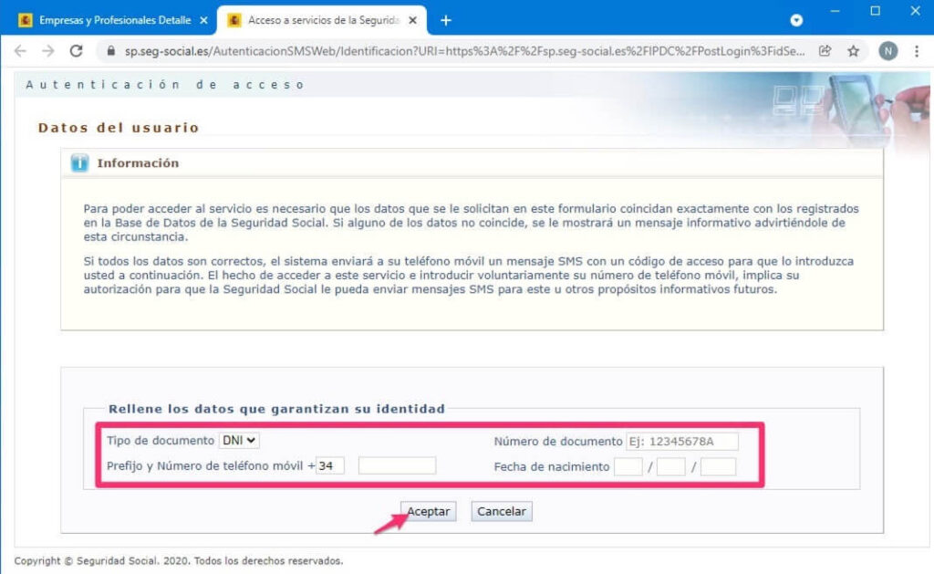 acceso_seguridad_social_SMS
